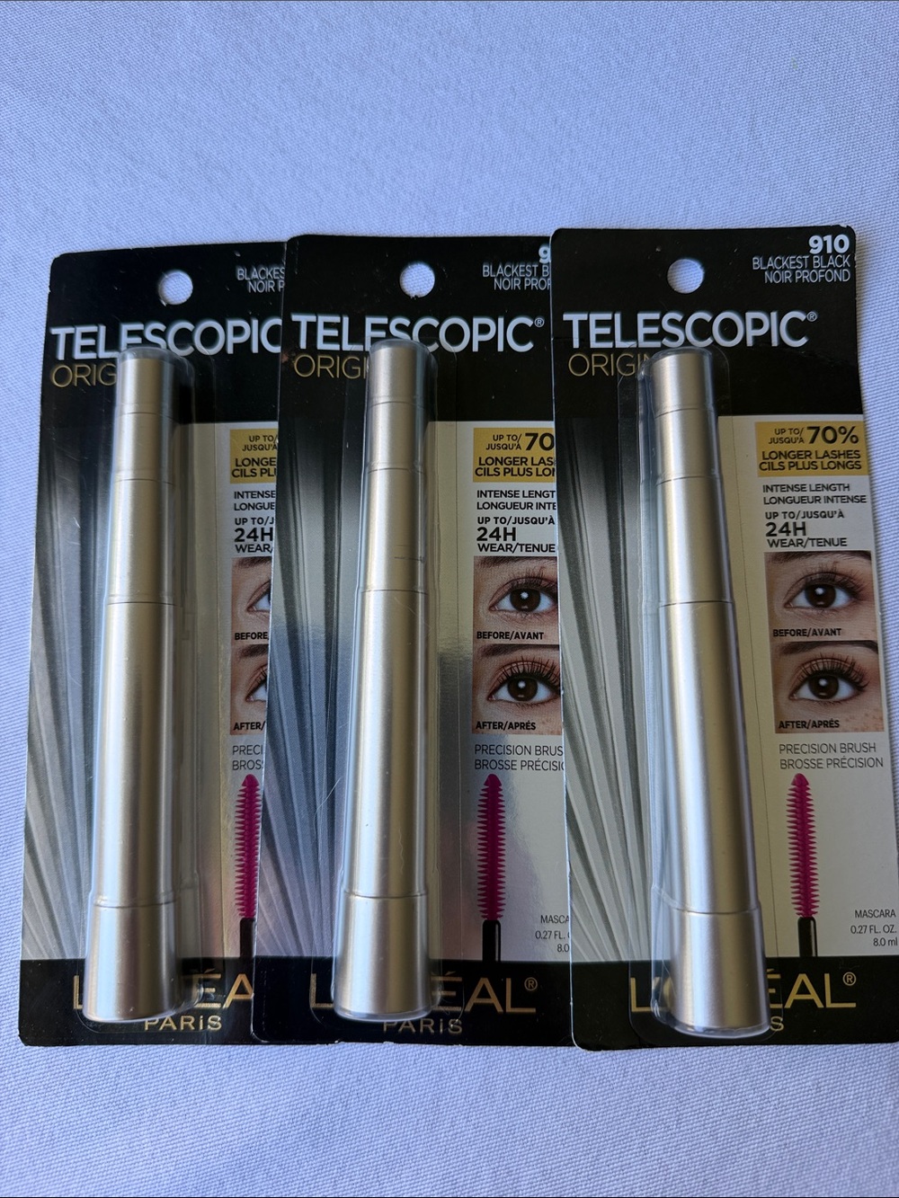 Bundle of 3 L’Oreal Telescopic Original Washable Mascara (black)